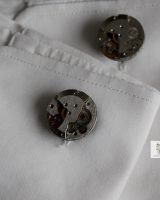 Boutons De Manchette Steampunk Montre – Mouvement Vintage Argent, Coffret Cadeau Luxe