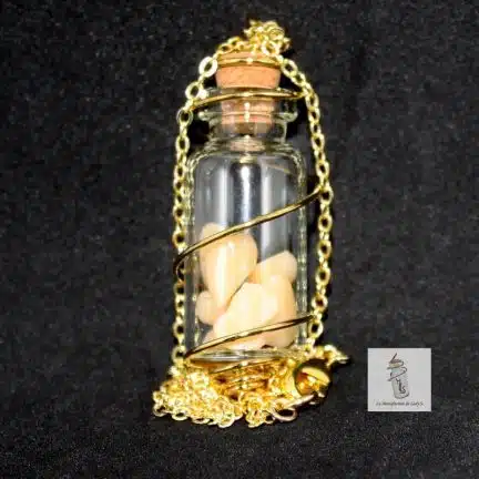 pendentif Steampunk halloween dents dans fiole la Manufacture de Lady S bijoux Steampunk