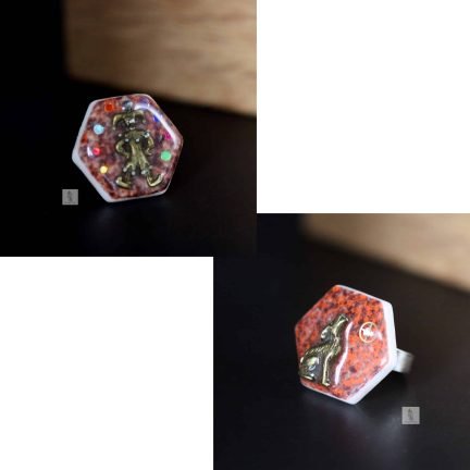 bague émaux de Briare rouge la manufacture de lady s bijoux steampunk