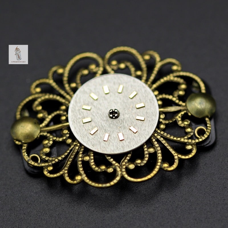 bijou de barbe ovale Steampunk cadran de montre la manufacture de lady s bijoux steampunk