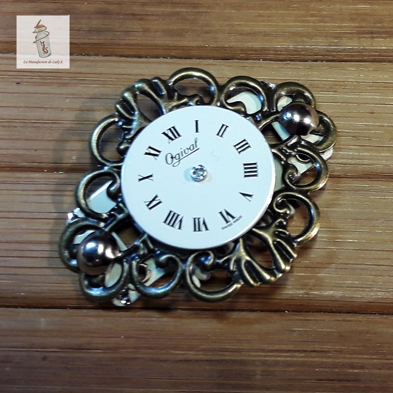 bijou de barbe ovale Steampunk cadran de montre la manufacture de lady s bijoux steampunk