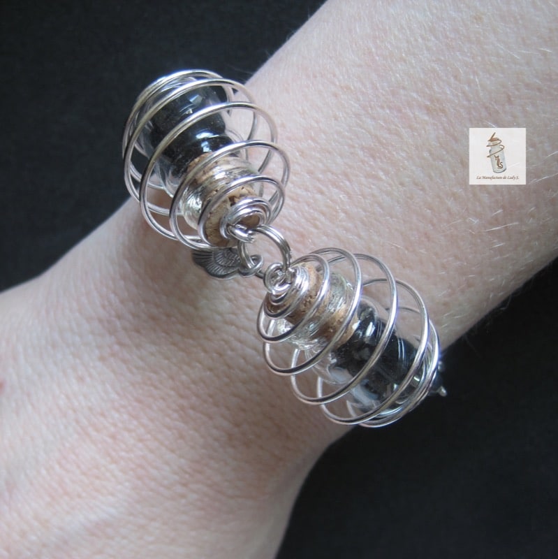 bracelet fiole et cristaux