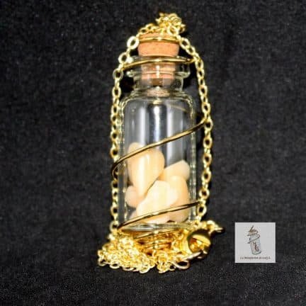 pendentif Steampunk halloween dents dans fiole la Manufacture de Lady S bijoux Steampunk