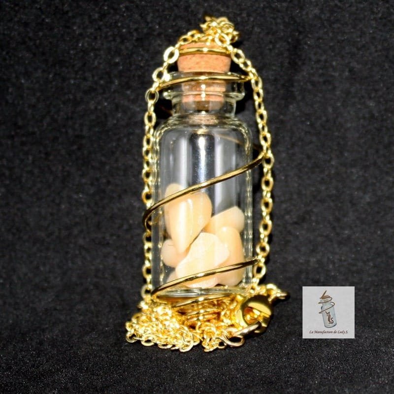 pendentif Steampunk halloween dents dans fiole la Manufacture de Lady S bijoux Steampunk