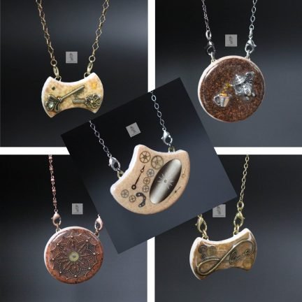 pendentif marron émaux de Briare la manufacture de Lady S