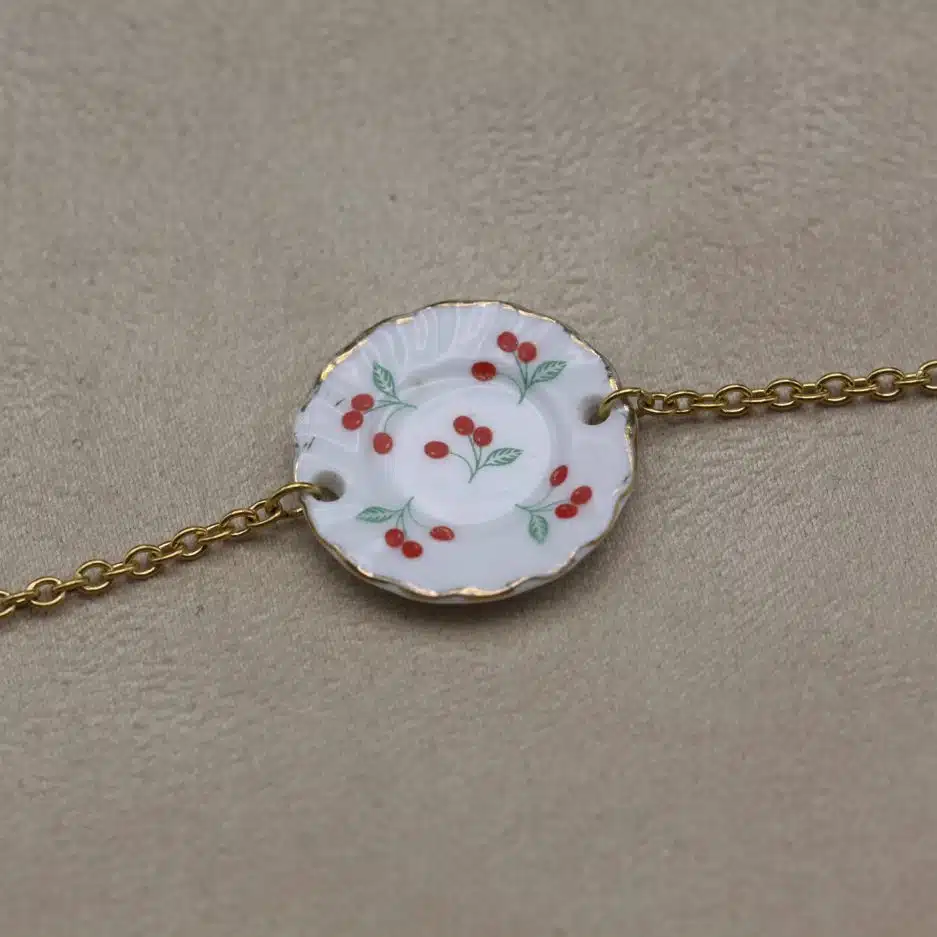 bracelet assiette à dessert - l'heure du thé - la Manufacture de Lady S - bijoux steampunk