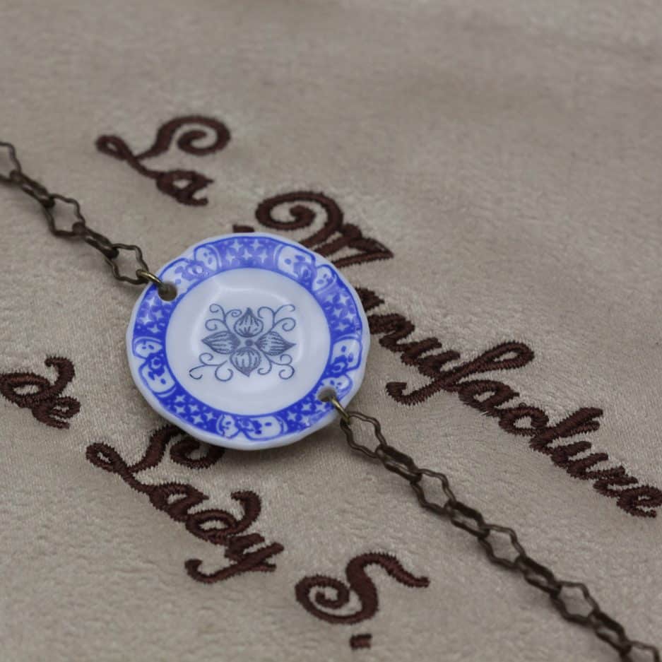 bracelet assiette à dessert - l'heure du thé - la Manufacture de Lady S - bijoux steampunk
