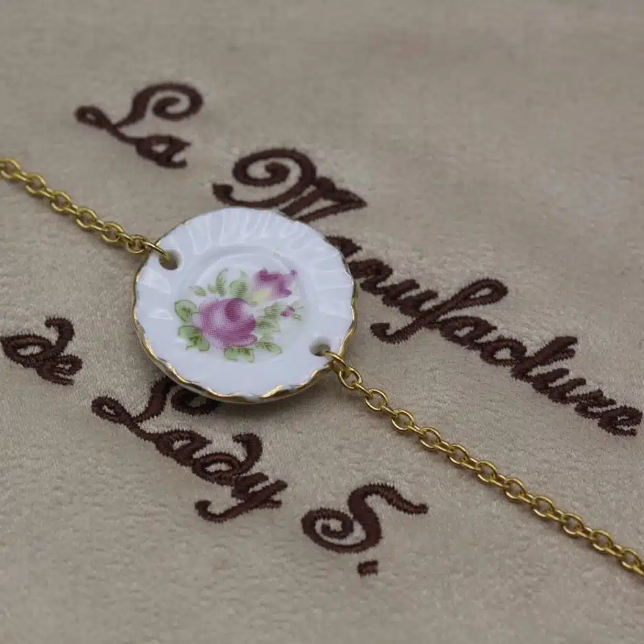bracelet assiette à dessert - l'heure du thé - la Manufacture de Lady S - bijoux steampunk