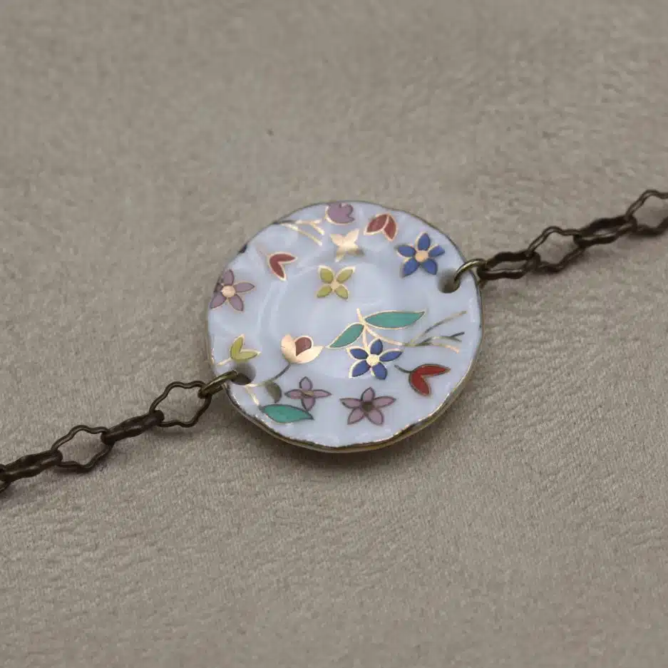 bracelet assiette à dessert - l'heure du thé - la Manufacture de Lady S - bijoux steampunk