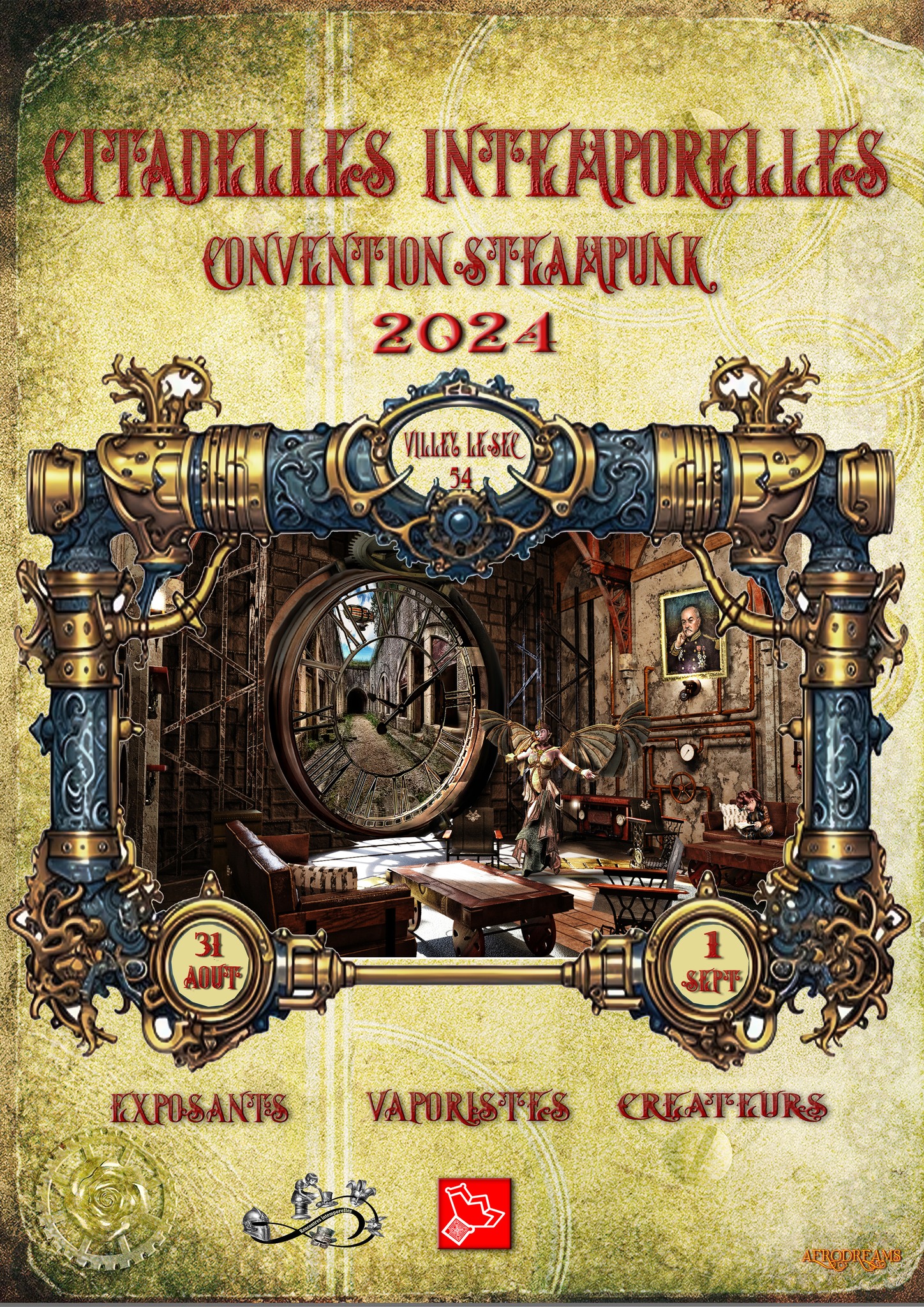 Citedelles intemporelles convention steampunk 31 aout et 1er septembre 2024 fort de volley le sec 54 la manufacture de Lady S