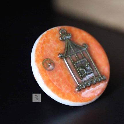 bague orange émaux de Briare la manufacture de lady s bijoux steampunk