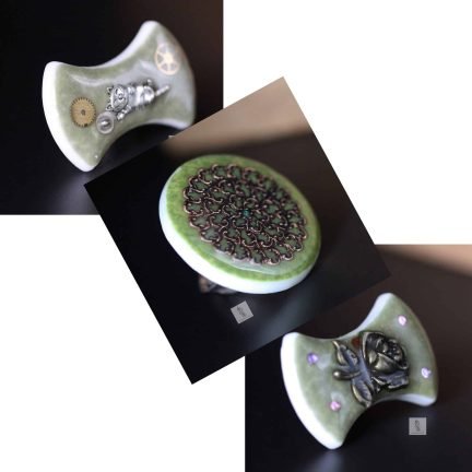 bague verte émaux de Briare la manufacture de lady s bijoux steampunk