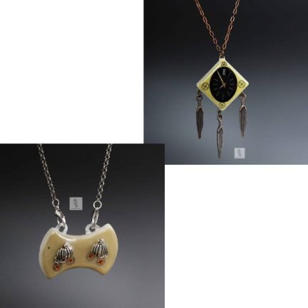 pendentif jaune émaux de Briare la manufacture de Lady S