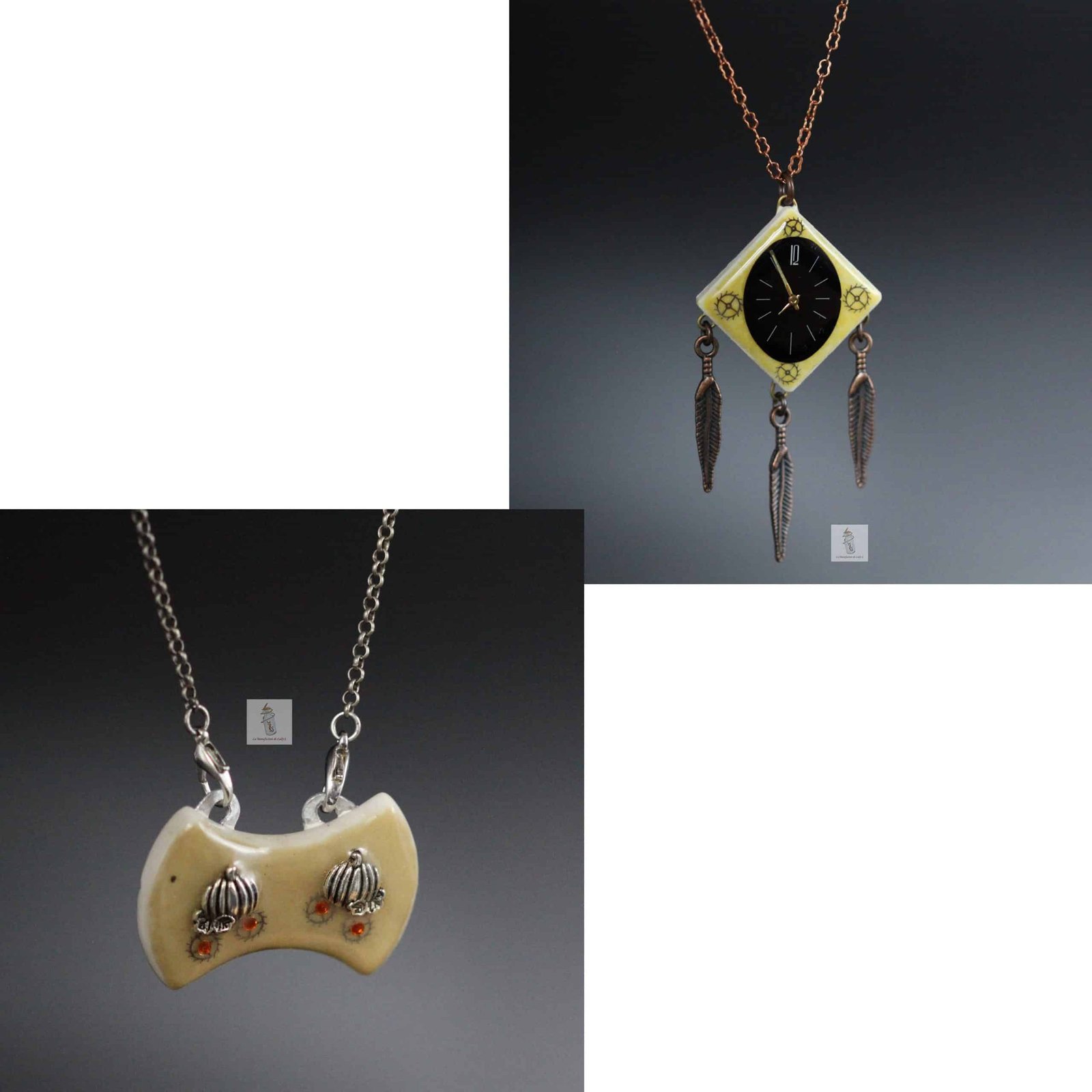 pendentif jaune émaux de Briare la manufacture de Lady S