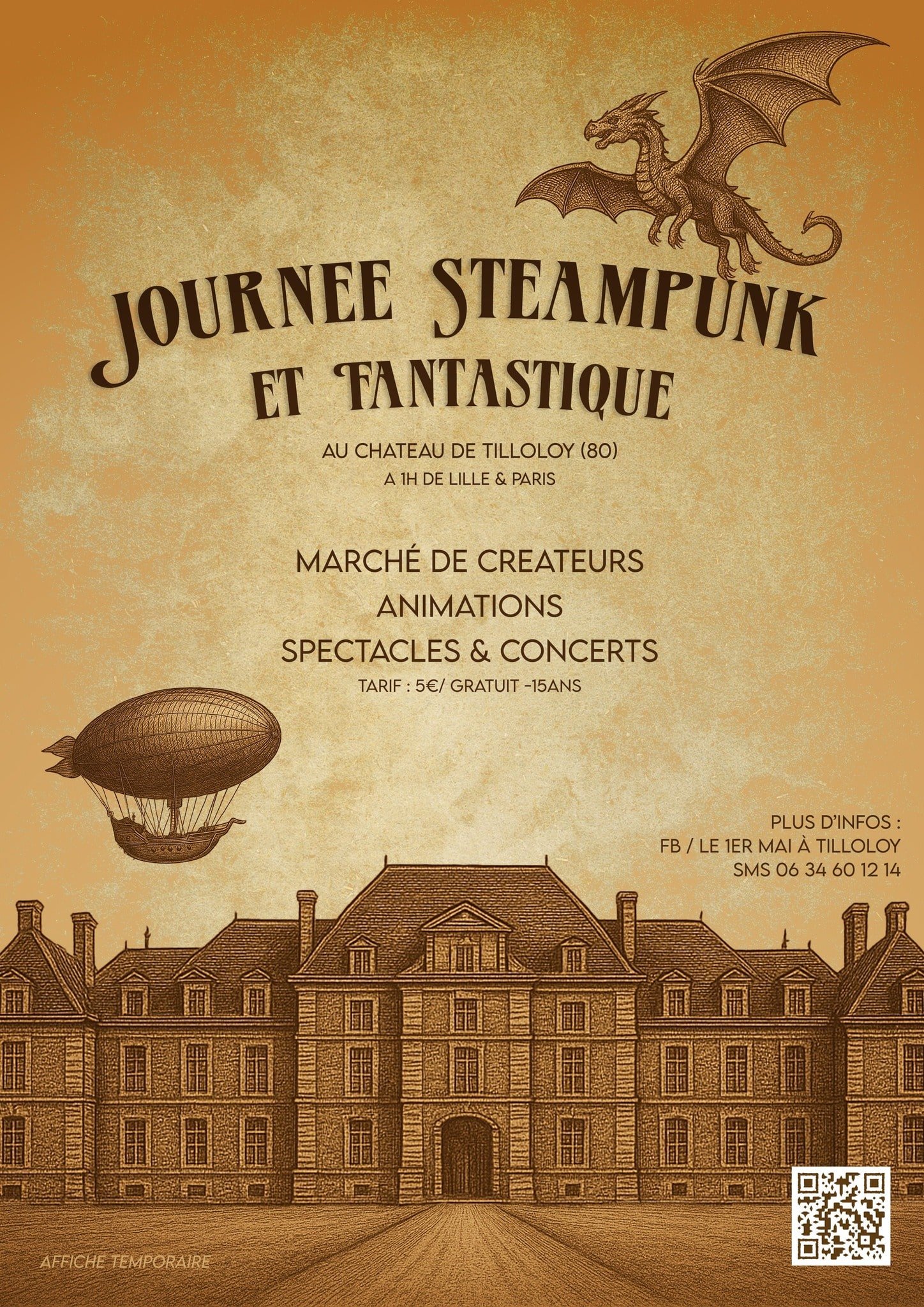 journée steampunk et fantastique au chateau de Tilloloy 1er mai 2026