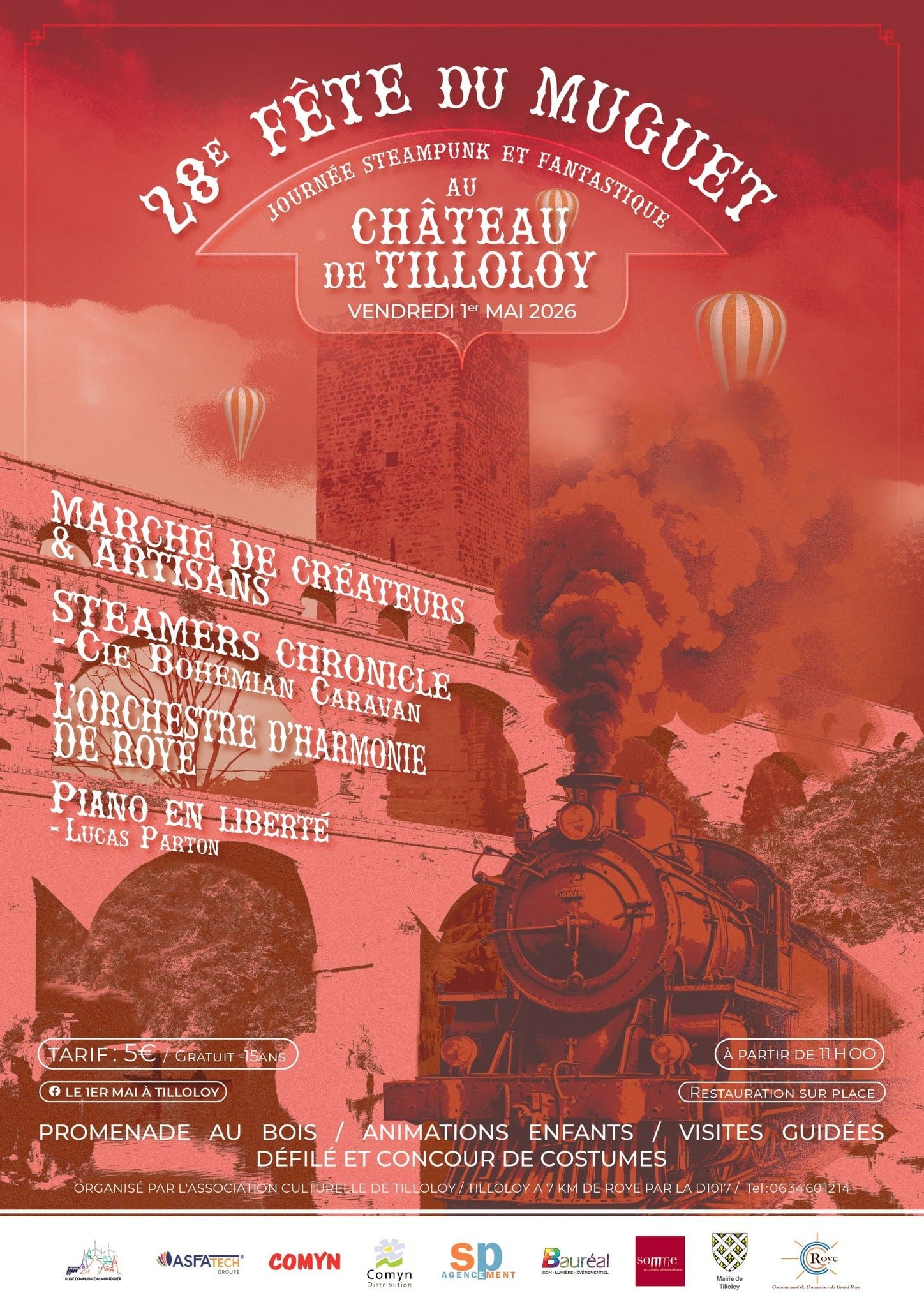 journée du muguet - festival steampunk au chateau de Tilloloy le 1er mai 2026