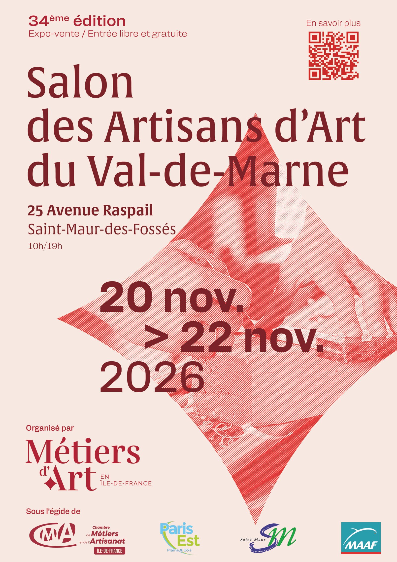 AFFICHE-salon-des-artisans-d-art-du-val-de-marne-novembre-2026-saint-maur-des-fosses Salon des Artisans d'Art du Val de Marne à Saint Maur des Fossés du 20 au 22 novembre 2026