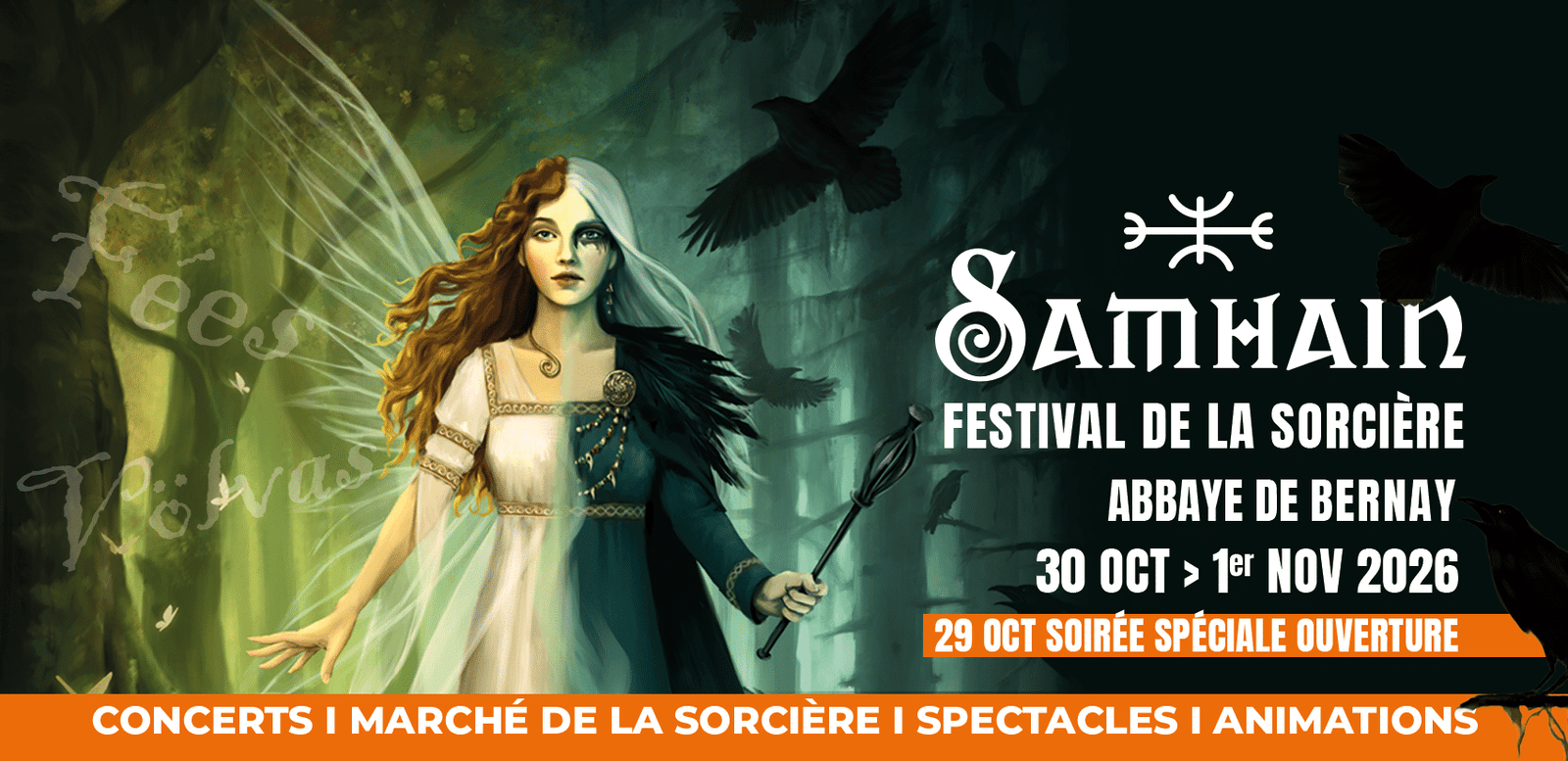 Festival Samhain à Bernay - fête de la sorcière - dernier weekend d'octobre 2026