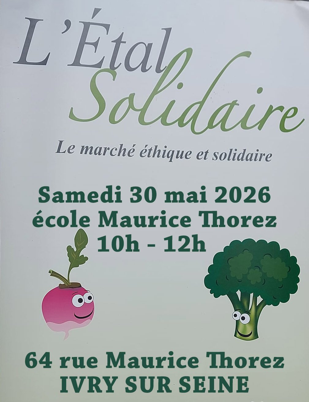La manufacture de lady s à l'étal solidaire le 30 mai 2026, la veille de la fête des mères
