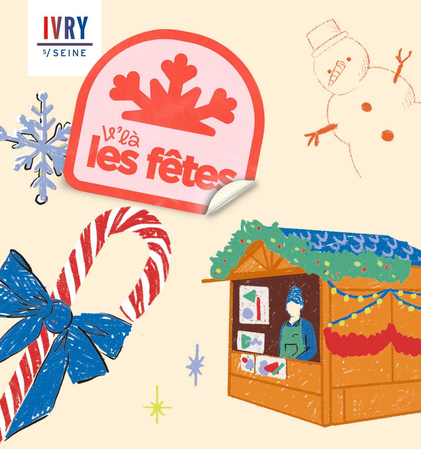 v'la les fêtes marché d'artistes pour Noël à la mairie d'IVry sur Seine